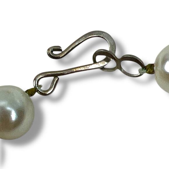 Vintage Lee Sands Lady in Red Hat Necklace Art Deco MOP Inlay 1980s - Picture 6 of 9